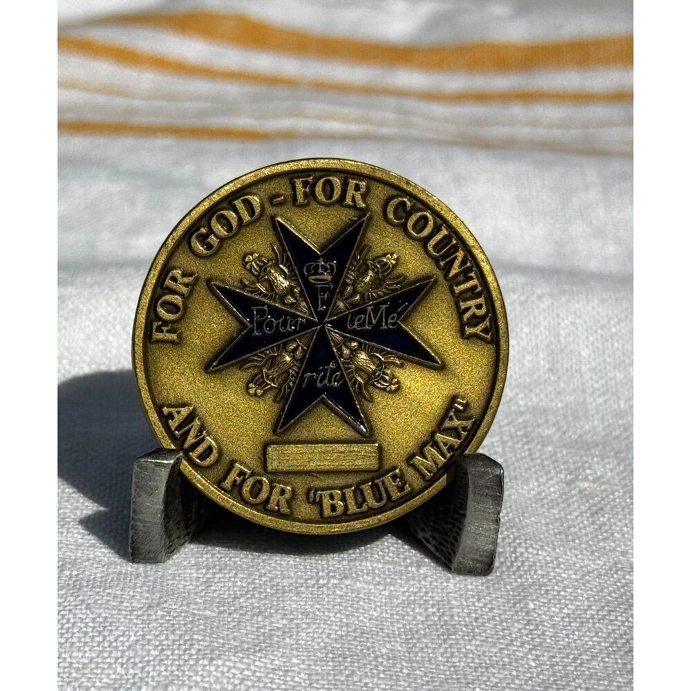Challenge Coin For God For Country & "Blue Max" C1 229th Attack Helicopter Co - Picture 4 of 5